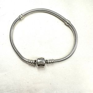 Authentic Pandora 7in silver bracelet